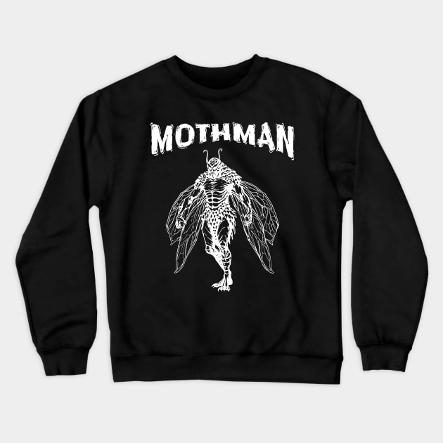 Mothman Cryptid Crewneck Sweatshirt by Ray Crimson